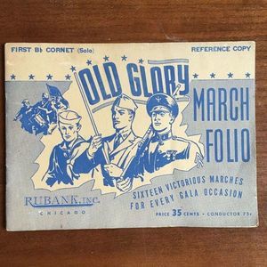Vintage Old Glory March Folio Sheet Music by Ruban